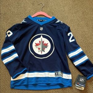 Fanatics Navy and White Winnipeg Jets Laine Jersey